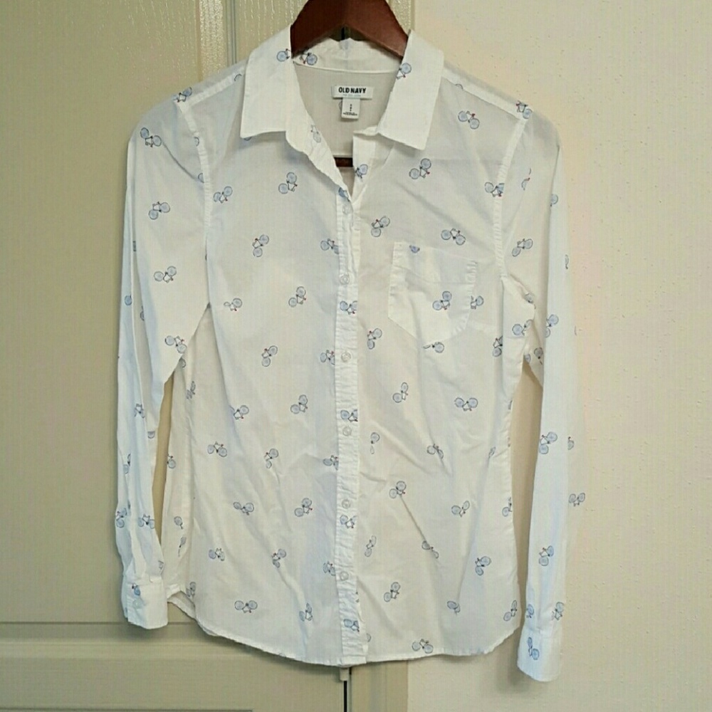 Old Navy Graphic Button Down (Bicycle)